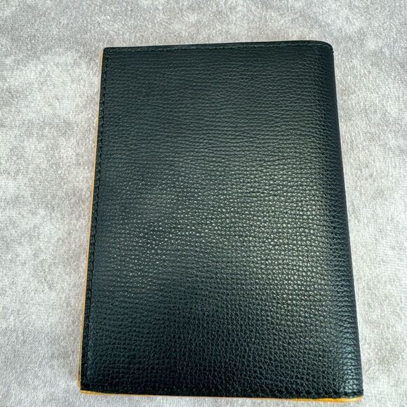 Salvatore Ferragamo Gancio Perforated Navy Leather Passport Holder - Picture 4 of 12
